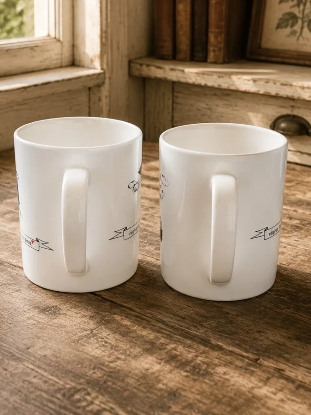 2 Rare Vintage Dudson Limited Edition Virgin Atlantic Mugs by Robert Welch